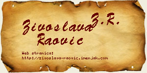 Živoslava Raović vizit kartica